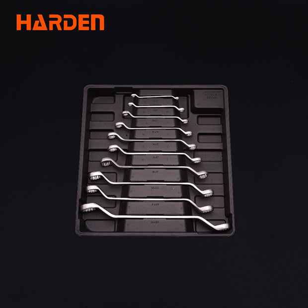 HARDEN -TRAY 10PCE DOUBLE RING SPANNER