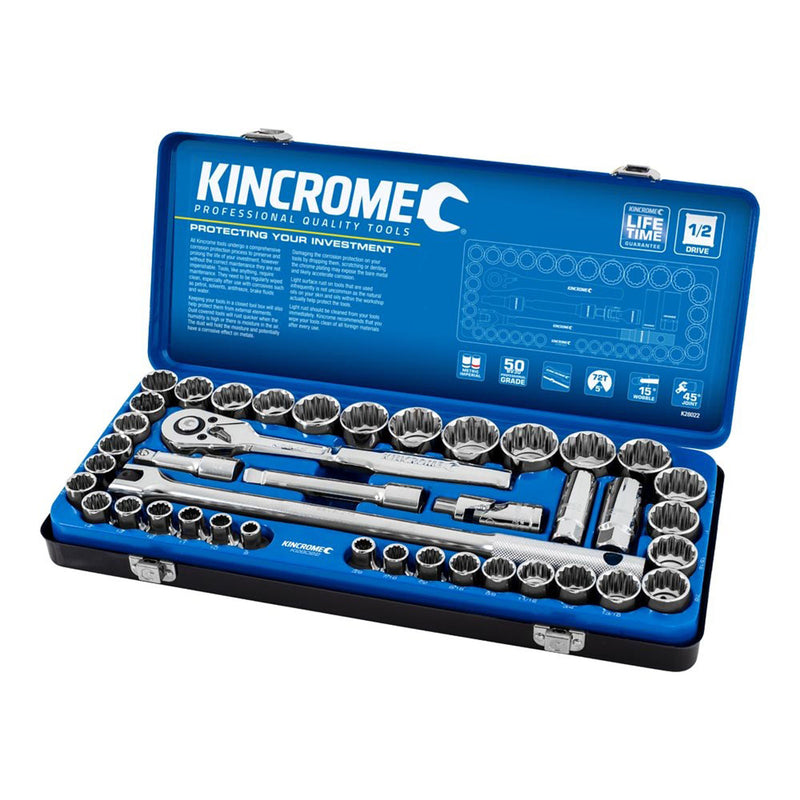 KINCROME SOCKET SET 42PC 1/2DR METRIC/IMPERIAL