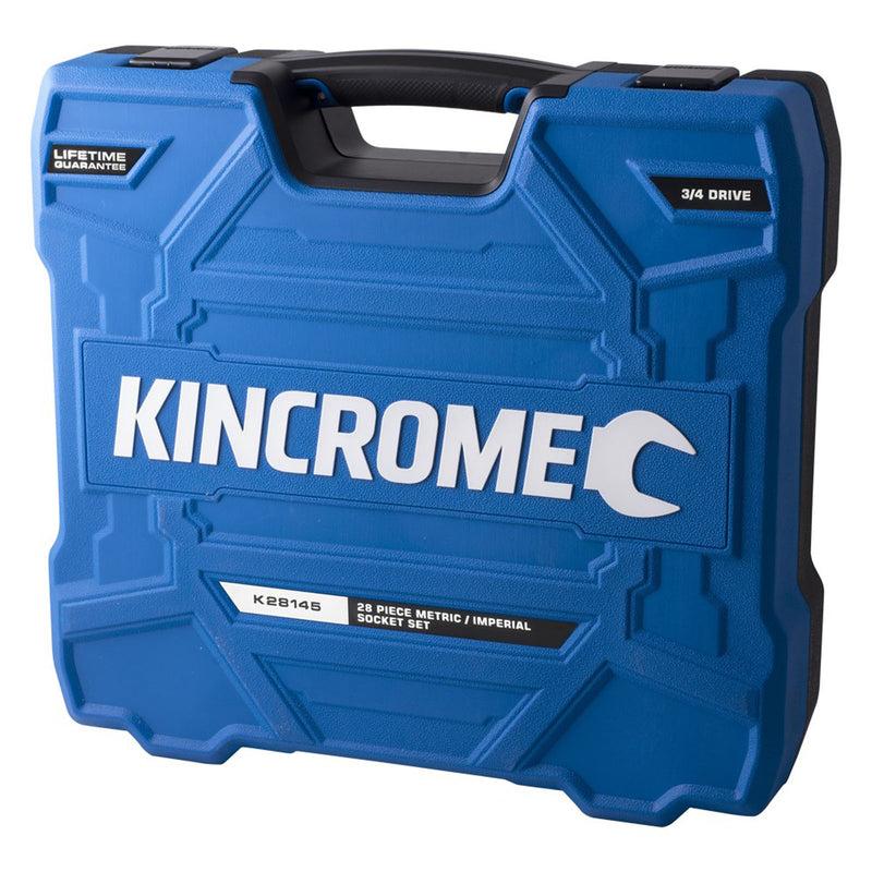 KINCROME SOCKET SET 3/4 DR 28PC METRIC/IMPERIAL