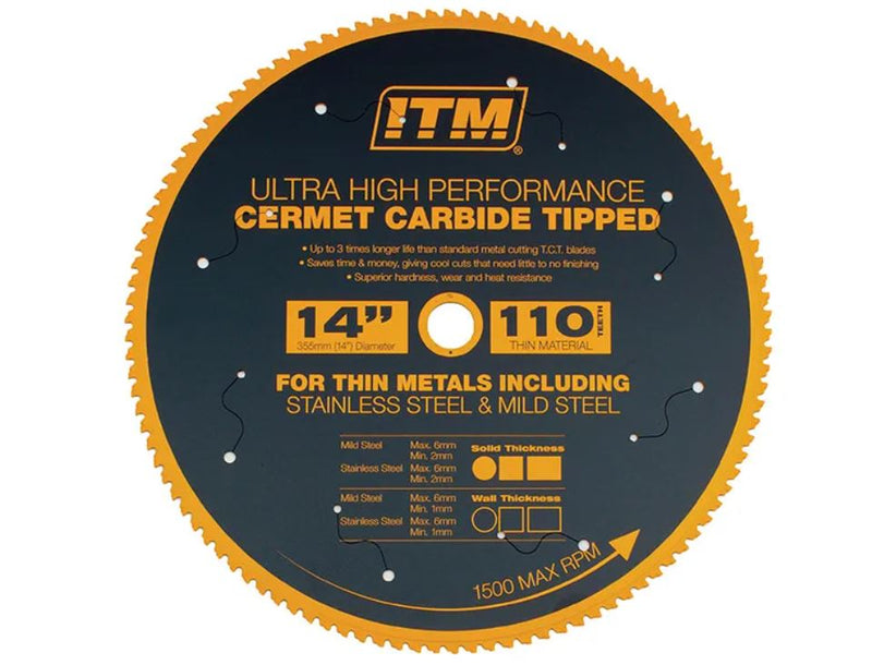 ITM 350MM CERMET CARBIDE METAL CUTTING BLADE, 110T