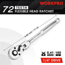 WORKPRO 1/4" DR FLEX HEAD RATCHET