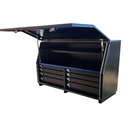 STAFFORD INDUSTRIAL 1565MM FULL FRONT 8 DR TOOL BOX BLACK