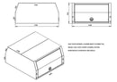 STAFFORD INDUSTRIAL UTE CANOPY 1600MM X 1780MM X 860MM ALU CHECKER PLATE 2 DOOR  3MM