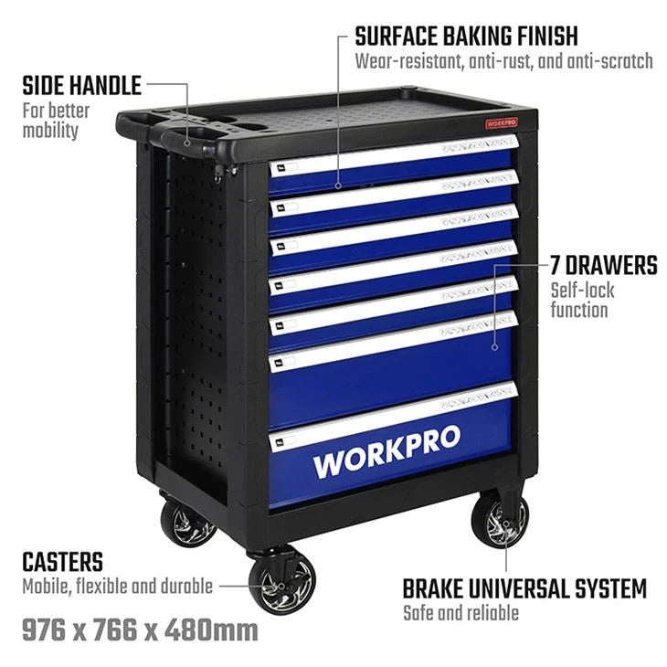 WORKPRO 255PC CABINET TOOL SETS-EVA TRAY