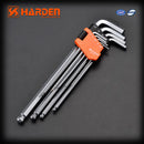 HARDEN 9PCE EXTRA LONG BALL KEY WRENCH