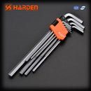 HARDEN 9PC EXTRA LONG HEX KEY WRENCH SET