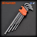 HARDEN 9PC EXTRA LONG TORX KEY WRENCH SET