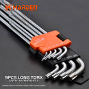 HARDEN 9PC EXTRA LONG TORX KEY WRENCH SET