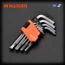 HARDEN 9 PCE MEDIUM HEX KEY WRENCH