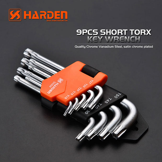 HARDEN 9 PCE MEDIUM TORX KEY WRENCH