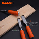 HARDEN 3PCE WOOD CHISEL SET ORANGE CIRCULAR HANDLE
