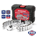 WORKPRO 24PCE 1/4"DR SOCKET SET