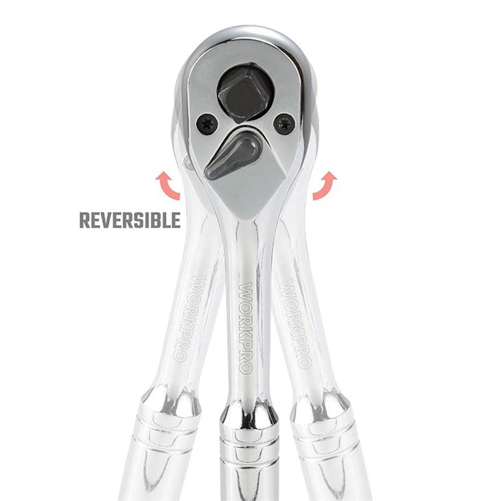 WORKPRO 3 IN 1 RATCHET HAND (1/4", 3/8" & 1/2")