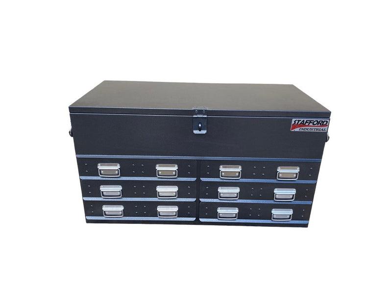 STAFFORD INDUSTRIAL BLACK 1100MM 6 DRAWER UTE BOX