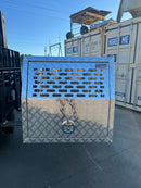 STAFFORD INDUSTRIAL DOGBOX 900MM X 1780MM X 860MM CHECKER PLATE CANOPY