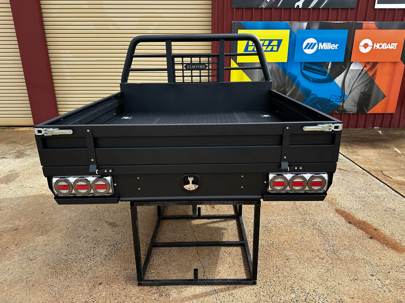 STAFFORD 1800MM DUAL CAB UTE TRAY PACKAGE STEEL (25L WATER TANK & PUMP OPTIONAL EXTRAS SEE PHOTOS)