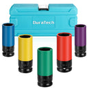 DURATECH 5pc 1/2" Drive Wheel Protector Impact Socket