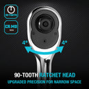 DURATECH 20" 1/2"DR 90TOOTH RATCHET