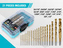 DURATECH 21PC TITANIUM DRILL SET
