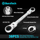 DURATECH 36PC FLEX HEAD RATCHETING DOUBLE BOX END