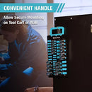 DURATECH 48-pieces Portable socket organizer tray blue