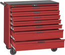 TENG 622PCE 37" 7 DRAWER ROLL CABINET TOOL KIT, METRIC & IMPERIAL, PS TRAYS, RED