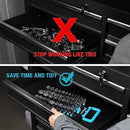 DURATECH 48-pieces Portable socket organizer tray blue