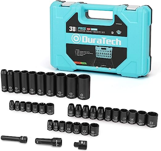 DURATECH 38-Piece 3/8" and 1/2" Drive Master Impact Socket Set