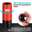 DURATECH 5pc 1/2" Drive Wheel Protector Impact Socket