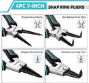 DURATECH 4PCE HEAVY DUTY CIRCLIP PLIER SET