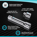 DURATECH 30-Piece Standard (SAE) and Metric Mechanic's ToolSet with Hard Case