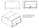 STAFFORD INDUSTRIAL UTE CANOPY 1600MM X 1780MM X 1000MM ALU FLAT 2 DOOR  *3MM*