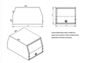 STAFFORD INDUSTRIAL UTE CANOPY 1200MM X 1780MM X 1000MM ALU WHITE 2 DOOR  COPY 3MM THICK