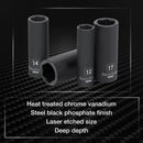 DURATECH 10-Piece3/8" Drive SAE Impact Sockets Set