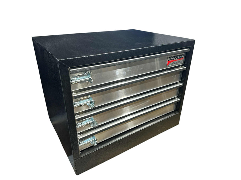 STAFFORD INDUSTRIAL ALUMINIUM VERTICAL DRAWER SYSTEM 680MM L X 530 W X 520 H (BLACK)