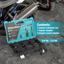 DURATECH 8-Piece 1/2" & 3/8" Impact Socket Accessories Set