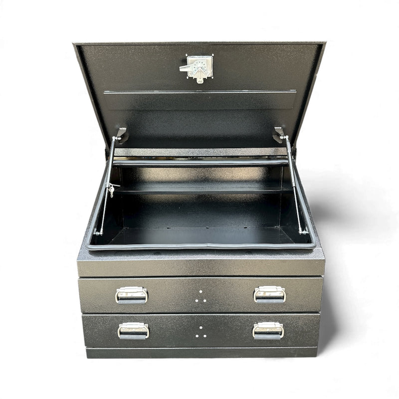 STAFFORD INDUSTRIAL 2 DRAWER 900MM BLACK ANGLED TOOL BOX