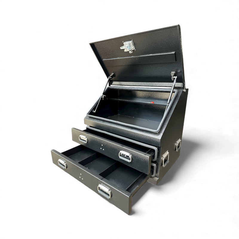 STAFFORD INDUSTRIAL 2 DRAWER 900MM BLACK ANGLED TOOL BOX