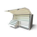 STAFFORD INDUSTRIAL 1565MM FULL FRONT 8 DR TOOL BOX WHITE