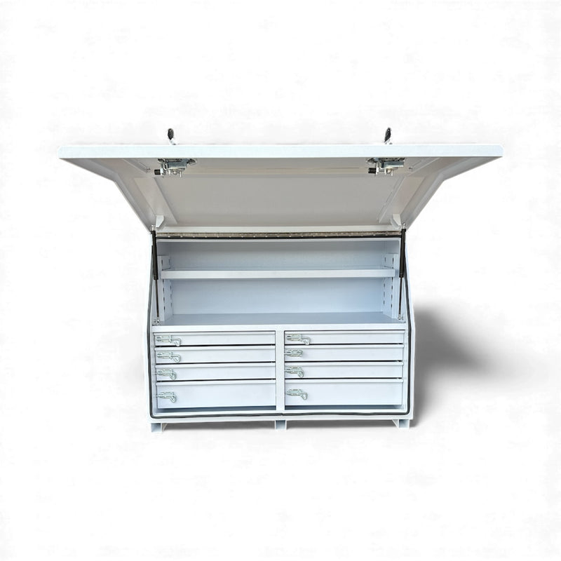 STAFFORD INDUSTRIAL 1280 FULL FRONT 8 DR TOOL BOX WHITE