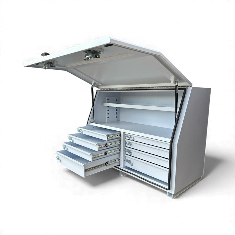 STAFFORD INDUSTRIAL 1280 FULL FRONT 8 DR TOOL BOX WHITE