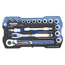 KINCROME LOK-ON Socket Set 18 Piece 1/2" Drive - Metric
