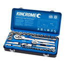 KINCROME Socket Set 35 Piece 1/4 & 1/2" Drive - Metric