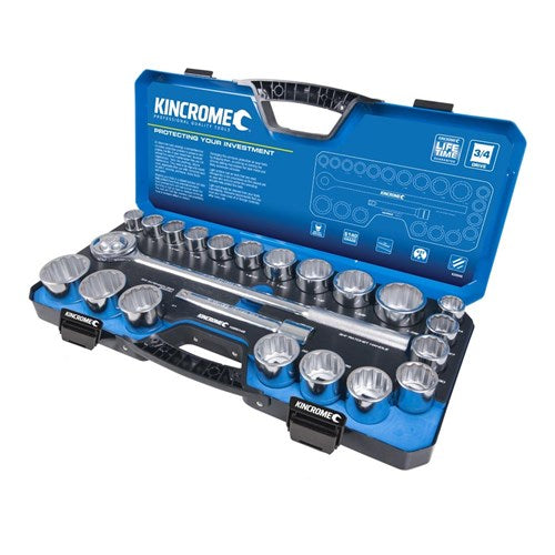 KINCROME Socket Set 22 Piece 3/4" Drive - Metric & Imperial
