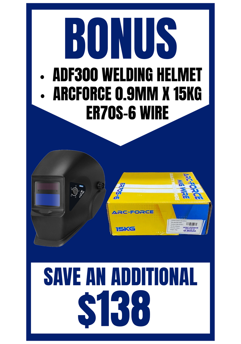 **NEW** STAFFORD 250AMP 1PH WELDER SEPERATE WIREFEEDER WITH TROLLEY