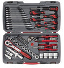 TENG 68PCE 1/2" DR. METRIC SOCKET & TOOL SET 12PNT