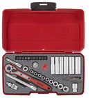 TENG 36PCE 1/4" DR. METRIC REG/DEEP SOCKET SET