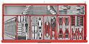 TENG 622PCE 37" 7 DRAWER ROLL CABINET TOOL KIT, METRIC & IMPERIAL, PS TRAYS, RED