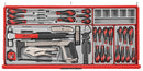 TENG 622PCE 37" 7 DRAWER ROLL CABINET TOOL KIT, METRIC & IMPERIAL, PS TRAYS, RED