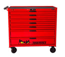 TENG 622PCE 37" 7 DRAWER ROLL CABINET TOOL KIT, METRIC & IMPERIAL, PS TRAYS, RED